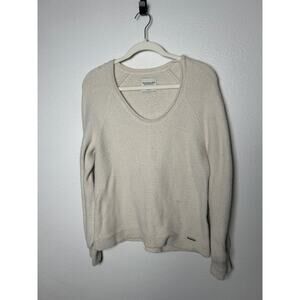 Abercrombie & Fitch Soft A&F Collection Ivory Fuzzy Classic Sweater Size Medium